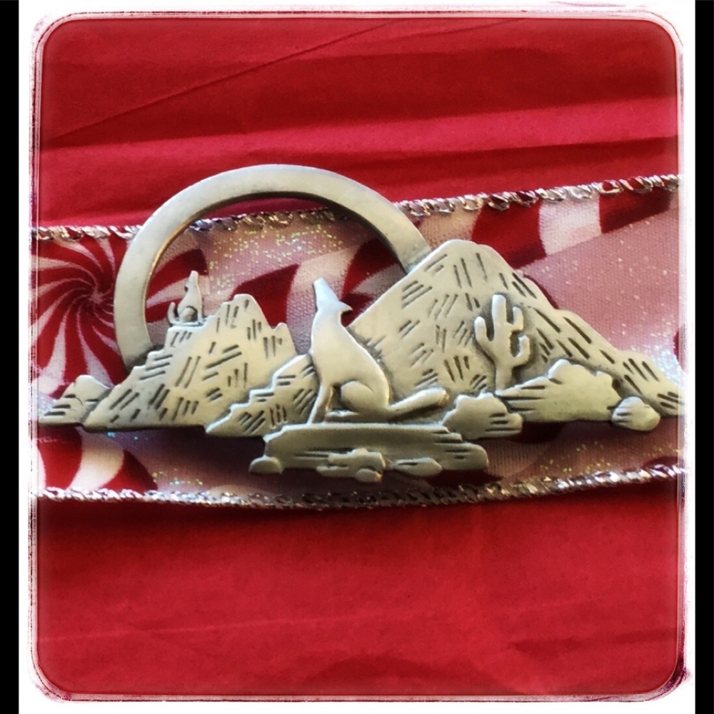 JJ Jonette Signed Pewter Brooch/Pin.